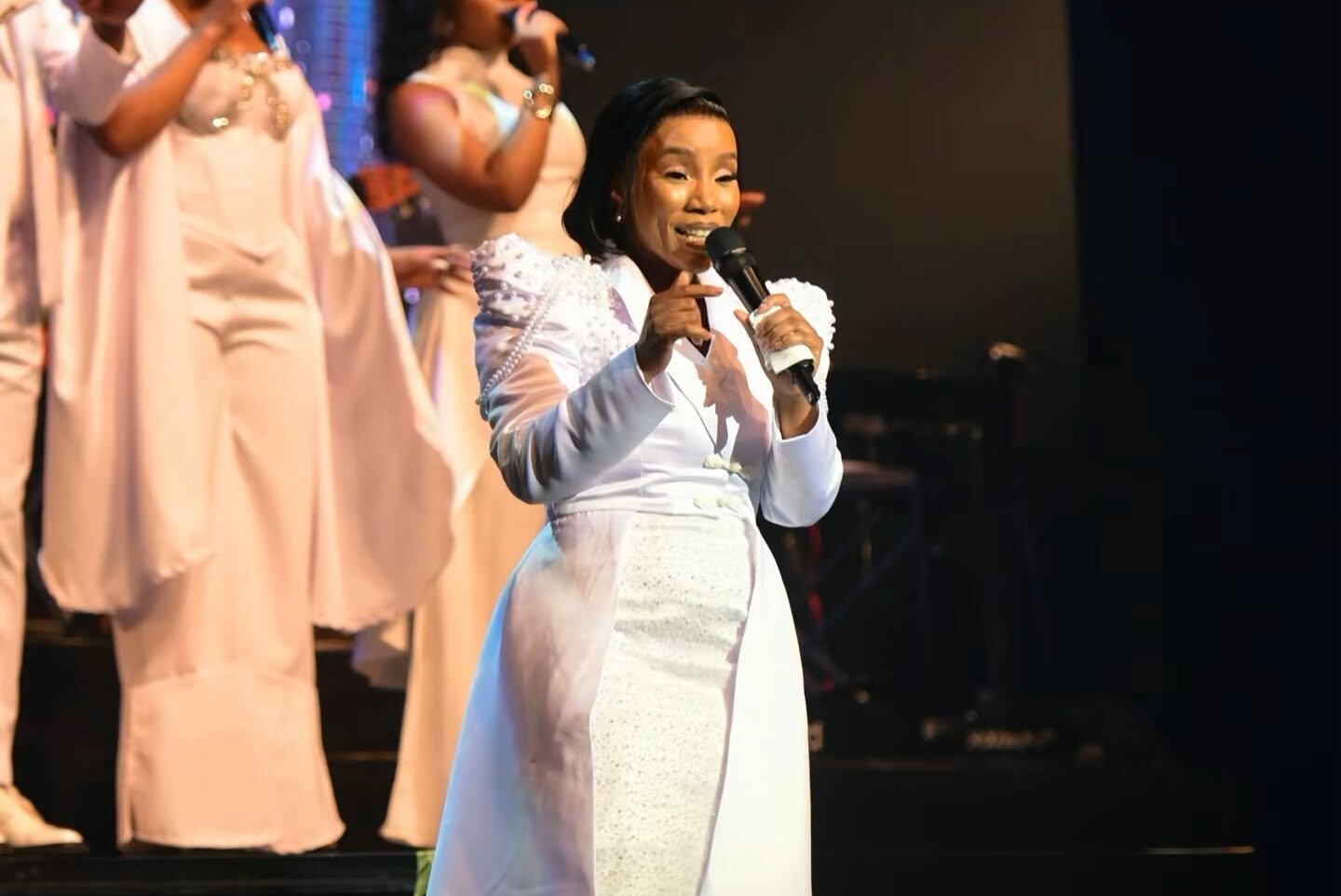 Phindi P performing live on stage