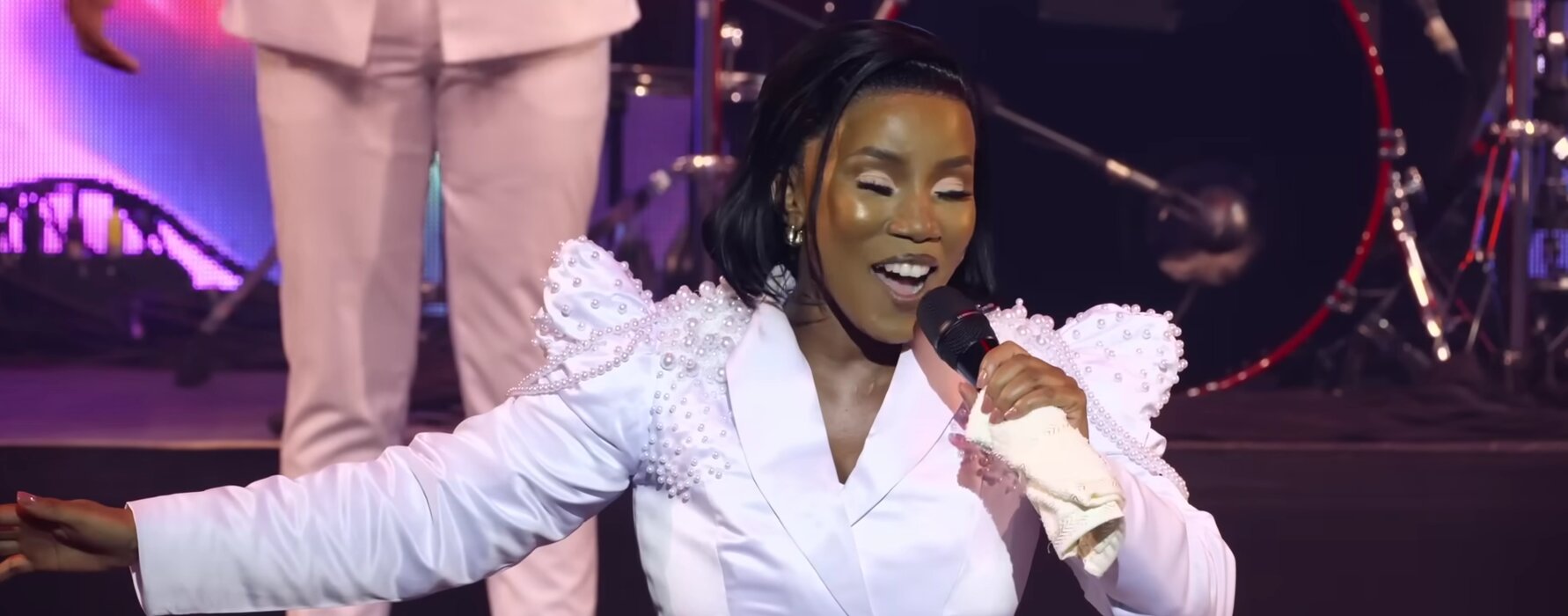 Phindi P performing live at a concert