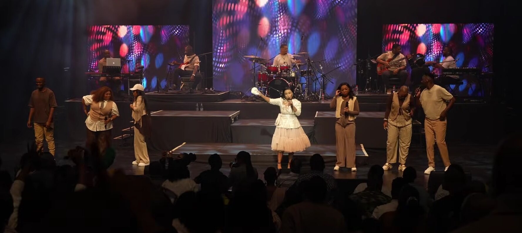 Phindi P performing live with her band